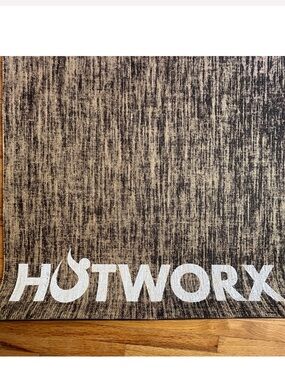HOTWORX Logo Fitness Mat - Gray and Black